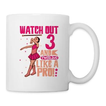 I'm 3 - Girl Twirling - Mug - white - Right