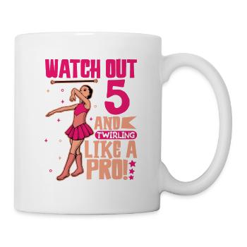 I'm 5 - Girl Twirling - Mug - white - Right