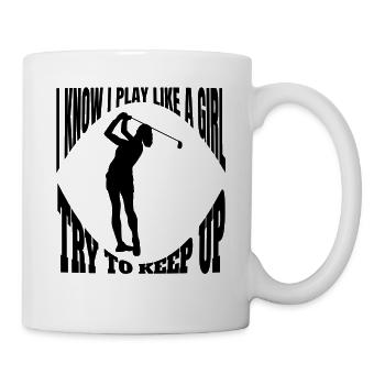 Golfeur, golf, golf, terrain de golf, club de golf - Mug blanc - blanc - Droite