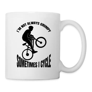 Fahrrad Radfahrer Fahrradfahrer Radfahren Radeln - Tasse - Weiß - Rechts