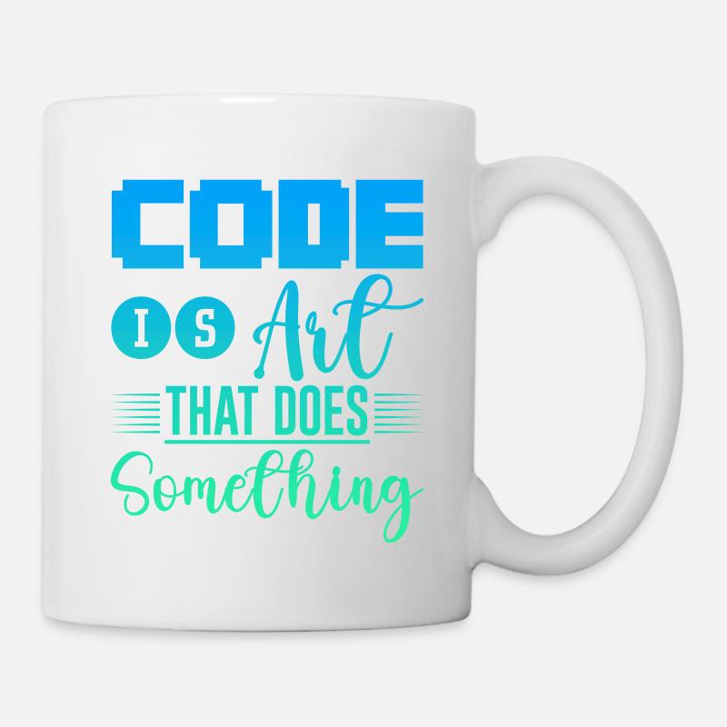 Code Is Art That Does Something 4 - Mug - white