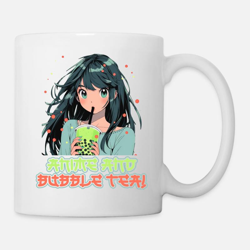 Anime et Boba Bubble Tea - Mug blanc - blanc