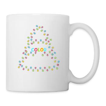 Meine Lieblingsfarbe ist Weihnachtsbeleuchtung - Tasse - Weiß - Rechts