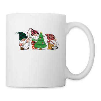 Three Gnomes Buffalo Plaid Red Christmas Gnomies - Mug - white - Right