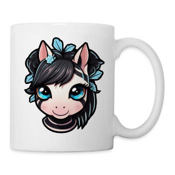 Zebra - Tasse - Weiß - Rechts