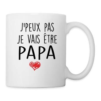 Papa Fête des Pères Naissance Bébé Anniversaire - Mug blanc - blanc - Droite