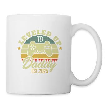 Leveled up to Daddy 2025 Dad gift 2025 - Mug - white - Right
