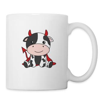 Cow Happy Halloween Devil Costume - Mug - white - Right