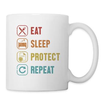 Mangez Sleep Protect Repeat Life Health Care - Mug blanc - blanc - Droite