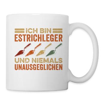 Estrich Legen Für Estrichleger Estrichbauer Handwe - Tasse - Weiß - Rechts