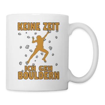 Boulder Bouldern Klettern Boulderer Bouldering - Tasse - Weiß - Rechts