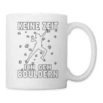 Boulder Bouldern Klettern Boulderer Bouldering - Tasse - Weiß - Rechts