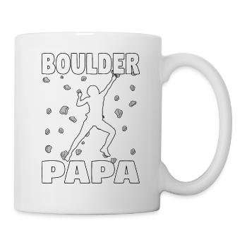 Bouldering Papa Boulder Dad Boulderer Father's Day - Mug - white - Right