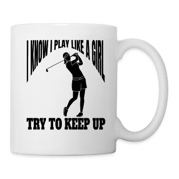 Golfeur, golf, golf, club de golf, terrain de golf - Mug blanc - blanc - Droite