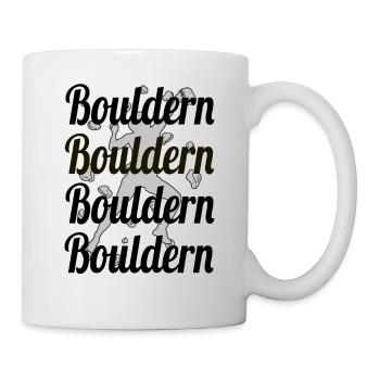 Bouldering, bouldering, climbing, bouldering, bouldering - Mug - white - Right