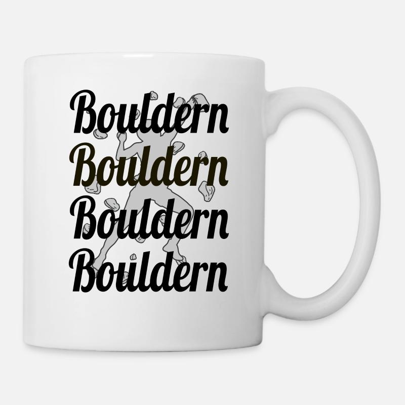 Bloc, bloc, escalade, bloc, bloc - Mug blanc - blanc