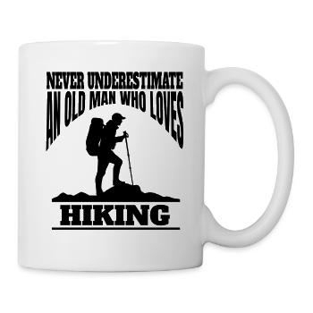 Wandern Bergwanderer Bergwandern Wanderung - Tasse - Weiß - Rechts