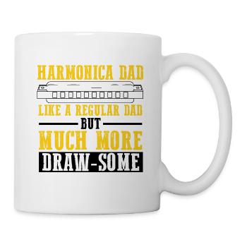 Mundharmonika Spieler und Mundharmonika - Tasse - Weiß - Rechts