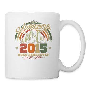 Vintage Birthday Gift 2015, 8-9 years - Mug - white - Right
