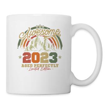 Vintage Geburtstagsgeschenk 2023 - Tasse - Weiß - Rechts