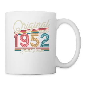 Vintage 1952 Geburtstagsgeschen - Tasse - Weiß - Rechts