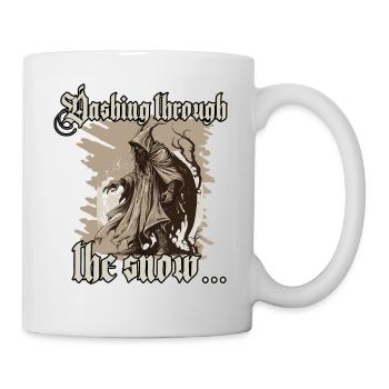 Krampus T-Shirt Furcht & Schrecken zur Weihnacht - Tasse - Weiß - Rechts
