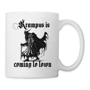 Traditionell Krampus Shirt für die Weihnachtszeit - Tasse - Weiß - Rechts