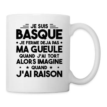 Je Suis Basque - Je Ferme Pas Ma Gueule - Mug blanc - blanc - Droite