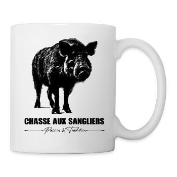 Le Sanglier Du Chasseur Passionné - Mug blanc - blanc - Droite