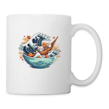 Kawaii Neko Ramen Amateurs de cuisine japonaise - Mug blanc - blanc - Droite