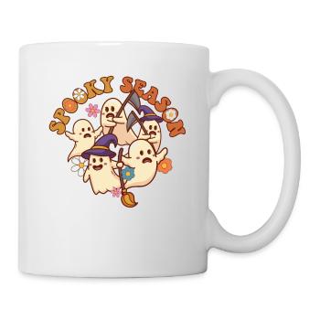 Halloween Spooky Season Boo Ghost Grim Reaper - Tasse - Weiß - Rechts