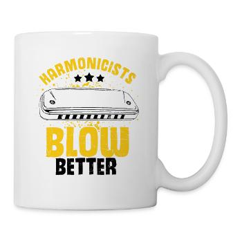 Französische Harfinisten und Harmonikaspieler - Tasse - Weiß - Rechts
