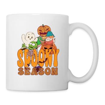 Lazy Halloween Spooky Season Gnome Jack O Lantern - Tasse - Weiß - Rechts