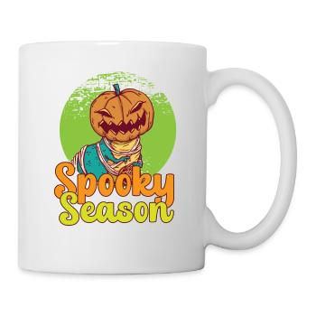 Lazy Halloween Spooky Season Jack O Lantern Scary - Tasse - Weiß - Rechts