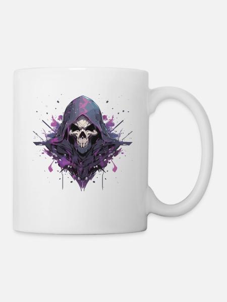 Totenkopf - Tasse - Weiß