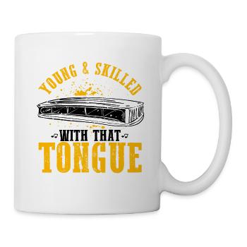 Mundharmonika Spieler und Mundharmonika - Tasse - Weiß - Rechts