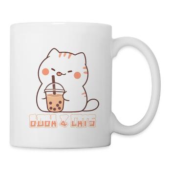 Anime Kawaii just a girl who loves Boba and Cats - Tasse - Weiß - Rechts