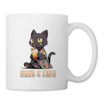 Anime Kawaii just a girl who loves Boba and Cats - Tasse - Weiß - Rechts