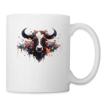 Kuh Kuhkopf Kühne Landwirtschaft Kälbchen - Tasse - Weiß - Rechts