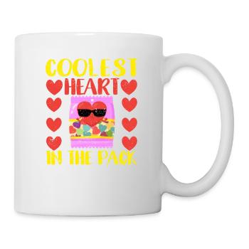 Coolste Herz in der Packung lustige Valentinstag - Tasse - Weiß - Rechts