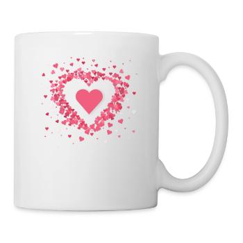 Love Heart Graphic Cute Valentine's Day Couples - Mug - white - Right