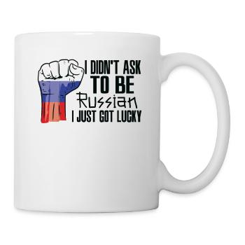 Russischer Stolz Russische Flagge Gewachsen - Tasse - Weiß - Rechts