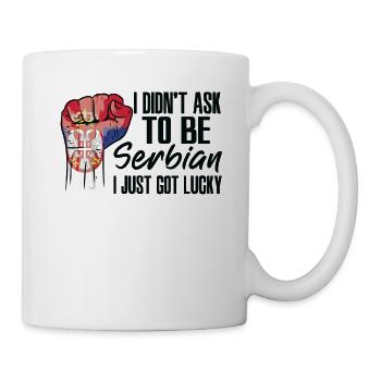 Fierté serbe Drapeau serbe cultivé - Mug blanc - blanc - Droite