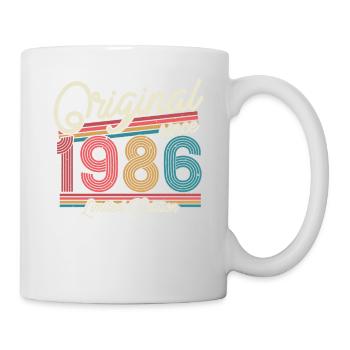 Né en 1986 Cadeau 37/38 ans - Mug blanc - blanc - Droite