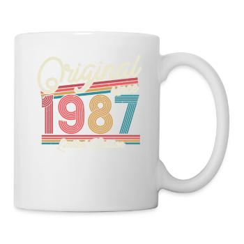 Cadeau 1987 né 36/37 ans - Mug blanc - blanc - Droite