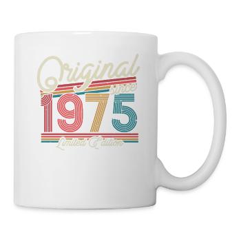 Geschenk 1975er Jahrgang 48/49 Jahre - Tasse - Weiß - Rechts