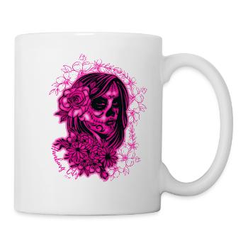 La Catrina Pink - Tasse - Weiß - Rechts