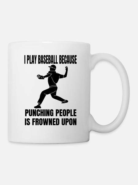 Baseball Baseballspieler Baseballer Baseballteam - Tasse - Weiß