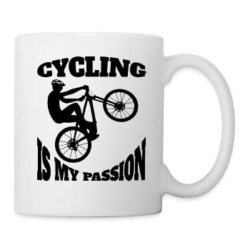 Fahrrad Radfahrer Fahrradfahrer Radfahren Radeln - Tasse - Weiß - Rechts