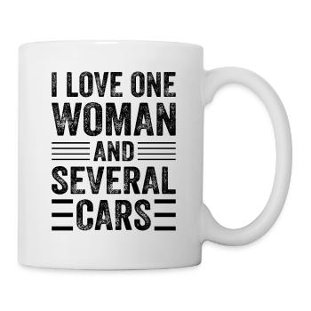 J’aime une femme et plusieurs voitures - Mécanicien automobile - Mug blanc - blanc - Droite